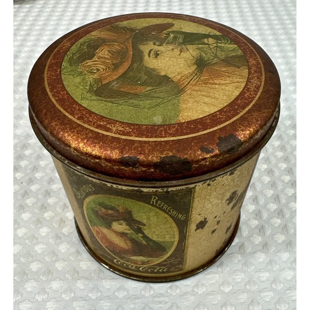 Vintage Coca-Cola Round & Oval Tin Set 4